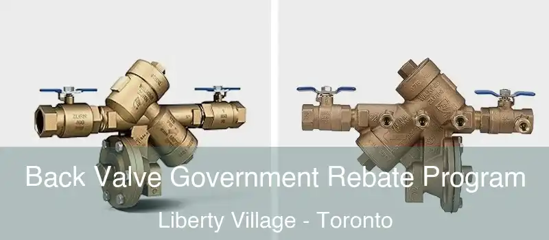 Back Valve Government Rebate Program Liberty Village - Toronto